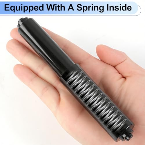 Rindion 4 Pack Toilet Paper Holder Spring Rod, Black Toilet Paper Roller Replacement, Plastic Toilet Paper Holder Replacement Rod - color: Black