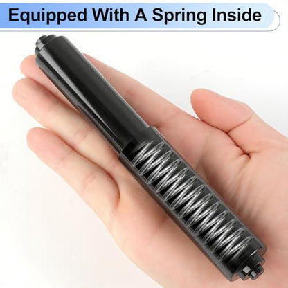 Rindion 4 Pack Toilet Paper Holder Spring Rod, Black Toilet Paper Roller Replacement, Plastic Toilet Paper Holder Replacement Rod - color: Black