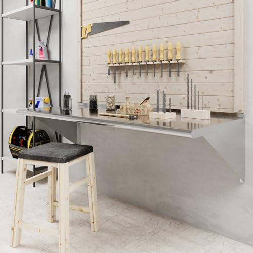 AmGood 24 in. x 60 in. Stainless Steel Wall Shelf | NSF | Metal Shelving | Garage, Laundry, Storage, Utility Room | Restaurant, Commercial Kitchen - size: 24 in. x 60 in.