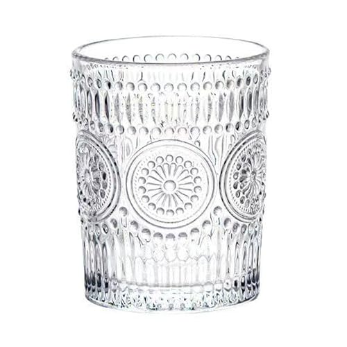 Glass Toothbrush Holders for Bathrooms, 10 oz Clear Tooth Brushing Dispenser, Small Tooth Brush Organizer for Vanity Countertop, Toothpaste Storage Stand, Tumbler Cup for Makeup Brushes