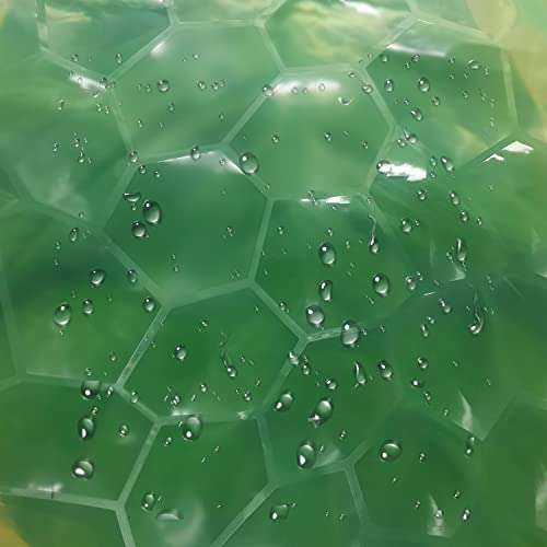 EVA Green Shower Curtain Liner, 3D Water Cube 5G Shower Liners with 12 Rustproof Metal Grommets and Weighted Magnets, Waterproof Duty for Bathroom 72 x 72 - color: Green
