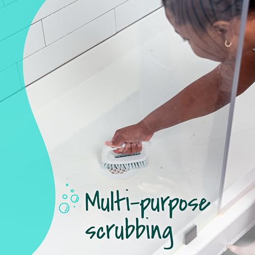 Scotch-Brite All Purpose Brush – Durable Bristles for Tile Floors, Walls, Shower Doors, Tubs & Bathroom Fixtures, Ergonomic Non-Slip Handle, Multi-Surface Cleaning Tool, Easy to Rinse & Store, 1 Count