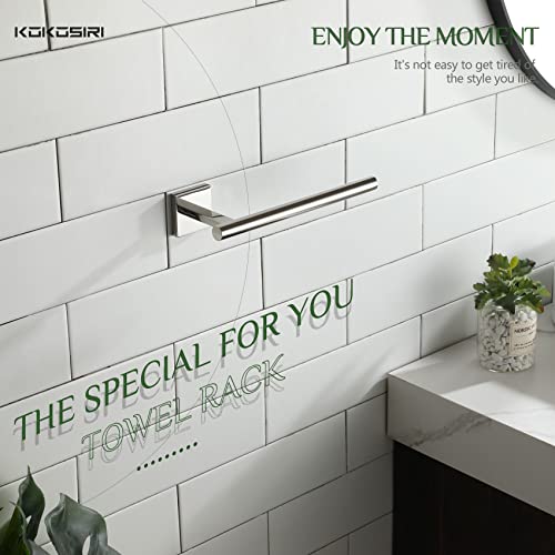 KOKOSIRI Hand Towel Bar Chrome Bathroom Towel Rail Holder Kitchen Paper Holder Wall Mounted Toilet Cabinet Mount, Polished Stainless Steel B3008CH - color: Polished Chrome, size: 1 Pack