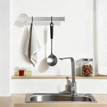 NearMoon Square Hand Towel Holder/Towel Ring, Premium SUS304 Stainless Steel Hand Towel Bar Rustproof Wall Mounted Towel Rack for Bathroom/Kitchen, Contemporary Style Bath Accessory (Chrome Finish) - color: Chrome Finish
