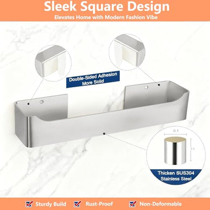 Self Adhesive Hand Towel Holder/Towel Ring,Stainless Steel Hand Towel Bar Rustproof Stick on Wall-Towel Rack for Bathroom/Kitchen (1, Brushed Nickel, 9 Inch) - color: Brushed Nickel