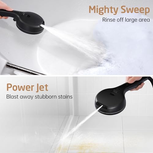 KES High Pressure 9 Functions Adjustable Handheld Shower Head with 30-Inch Shower Slide Bar & 59-Inch Hose, Built-in Power Wash to Clean Tub Tile & Pet, Wall Mount Matte Black 18/8 Stainless Steel - color: Matte Black