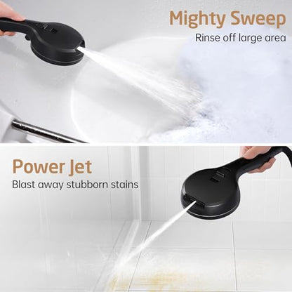 KES High Pressure 9 Functions Adjustable Handheld Shower Head with 30-Inch Shower Slide Bar & 59-Inch Hose, Built-in Power Wash to Clean Tub Tile & Pet, Wall Mount Matte Black 18/8 Stainless Steel - color: Matte Black