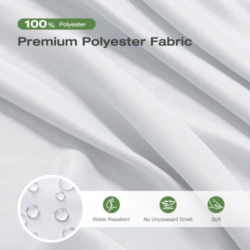 Extra Long Fabric Shower Curtain Liner 72 x 78 Inch, Machine Washable Water-Repellent Solid White Shower Curtain Liner for Bathroom 78 inches Length - color: White, size: 72"W x 78"L (Pack of 1)