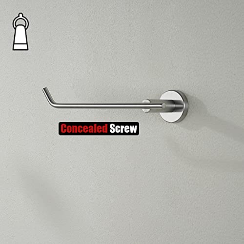 JQK Hand Towel Bar, Stainless Steel Towel Ring for Bathroom, 9 Inch Necklace Holder Brushed Finish Wall Mount Left Hand, TR101-BN - color: Brushed, size: 9 Inch (Left)
