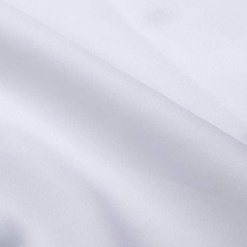 Luxury Shower Curtain Liner for Bathroom Water Repellent Fabric Washable Cloth (Hotel Quality, Friendly, Heavy Weight) with White Plastic Hooks (54" x 78", Pure White) - color: Pure White, size: 54"W x 78"L (Pack of 1)