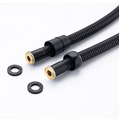 Brass Shower Slide Bar Matte Black Hand Shower Head with Slide Bar and Hose, Wall Mount Handheld Shower Wand Holder, Height Adjustable Sliding Bar, Pt003