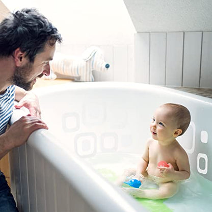 20 Pieces Adhesive Square Bath Treads Non-Slip Bathtub Stickers Non Slip Traction to Tubs Bathtub Stickers Adhesive Decals Appliques for Bath Tub Showers, Pools (White) - color: White