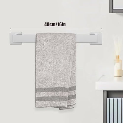 5 Piece Brushed Nickel Towel Bar Set Bathroom Hardware Set Brushed Nickel Bathroom Accessories Set with 2 Towel Hook, Stainless Steel Wall Mounted Bathroom Towel Rack Set Square 16-Inch - color: Brushed Nickel, size: 16 IN