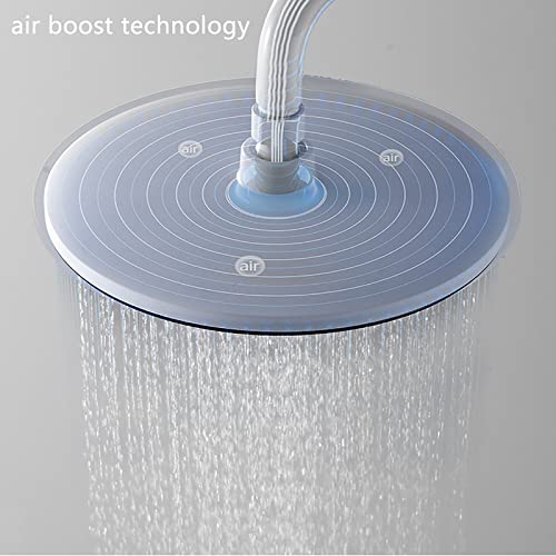 Shower Faucet Set Thermostatic System Wall Mounted Rain Combo Single Handle Tub and Trim Kit 9 Inches Rainfall Head with Waterfall Spout, Handheld Sprayer,Black (Cromo) - color: Cromo