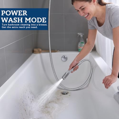 G-Promise 12 Inch All Metal Rain Shower Head with Handheld Spray (Chrome) | Full Body Coverage, Pause Mode Diverter, Power Wash Mode Handheld, Suits Every Height, Easy to Install, Modern Bath Upgrade - color: Chrome, size: 12 Inches