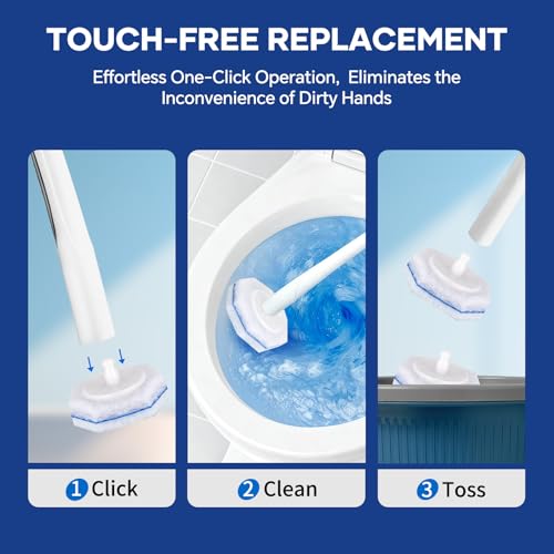 30 Count Upgrade 3-Layer Toilet Bowl Refills Fits for Clorox Toilet Brush | 3X Cleaning Power Disposable Bowl Cleaner Refills for Bathroom Cleaning, No Falling Apart - size: 1 Count (Pack of 30)