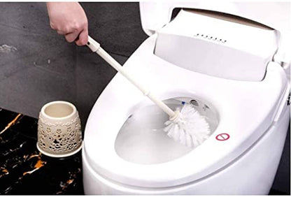 Toilet Brush Plastic Home Toilet Brush Holder Stand Guard Set Bathroom Cleaning Tools Cleaning Brush Long Handle Toilet Brush Toilet Tools (Color : Beige) - color: Beige