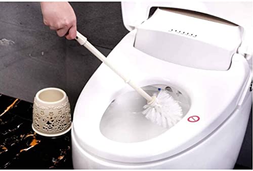 Toilet Brush Plastic Home Toilet Brush Holder Stand Guard Set Bathroom Cleaning Tools Cleaning Brush Long Handle Toilet Brush Toilet Tools (Color : Pink) - color: Pink
