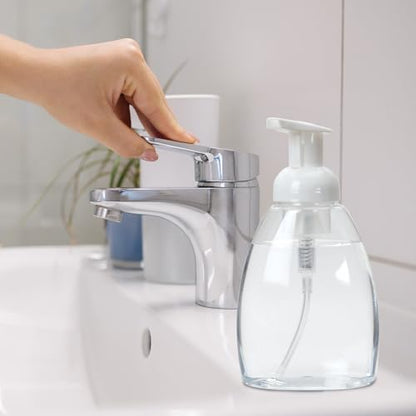 Ginger Lily Farms 2-Pack/12 oz Foaming Soap Dispenser, Plastic | for Hands, Body & Hair, Moisturizing Wash, Salon Wash, Spa Cleanser, Salon & Spa Essentials, Manicure & Pedicure Supplies - style: 12 Oz Clear