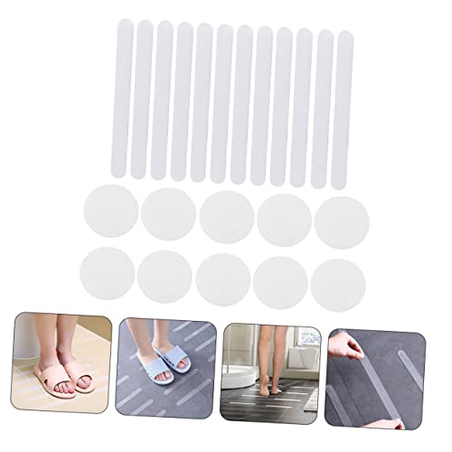 LIFKOME 22Pcs Transparent Non Skid Bathroom Stickers Self Adhesive Non Slip Decals for Bathtubs Showers and Ladders Easy Installation for Safety Smooth Surfaces