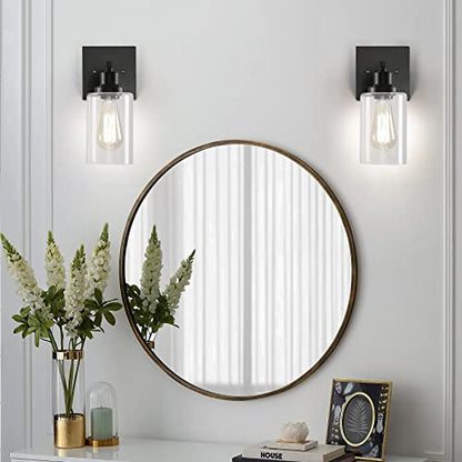 Plug in Wall Sconces, 2 Pack Wall Lamp, Rustic Plug in Wall Light Sconces, Sconces Wall Lighting, E26 Modern Wall Light Fixtures - color: Black, size: 1-Light