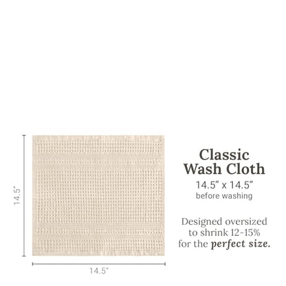 GILDEN TREE Waffle Towels Wash Cloths for Showering, Exfoliating Washcloth Face Towels, Quick Dry Towel Cotton Washcloths Set of 4, Classic Style (Cream) - color: Cream, size: Washcloth (4 Pack)