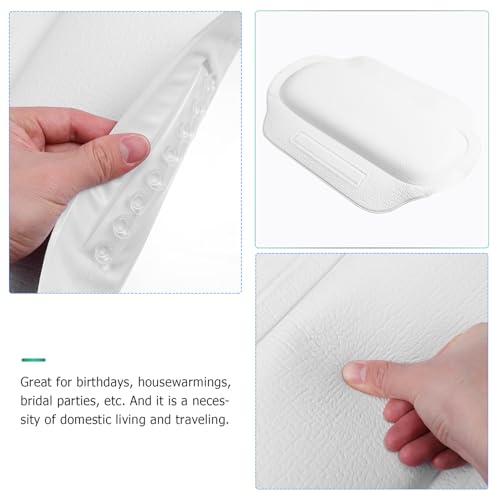 Slip Resistant Bathtub Pillow with Strong Suction Cups Extra Thick PVC Foam Bath Cushion for Head Neck Shoulder Support Recyclable Material Suitable for Spa and Tub Baths