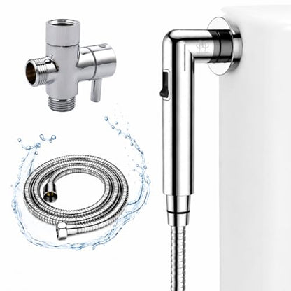 Handheld Bidet Sprayer for Toilet - Bum Gun Bidet Sprayer Kit with Adjustable Pressure, Bathroom Bidet Attachment, Cloth Diaper Sprayer, Feminine Wash, Easy Install, Leak-Free - style: METAL NUT