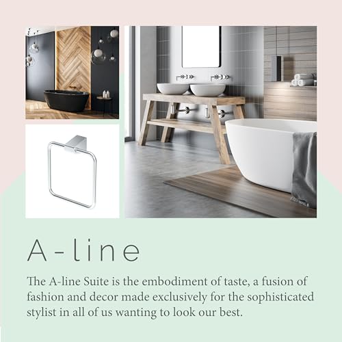 Gatco 5652 A-Line Towel Ring, Chrome - color: Chrome, style: A-Line