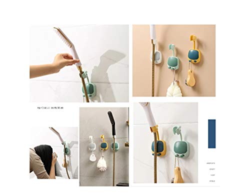 2PCS Shower Head Holder Strong Adhesive 360 Degree Rotatable Adjustable Handheld Shower Wand Holder Wall Mount Bracket for Bathroom