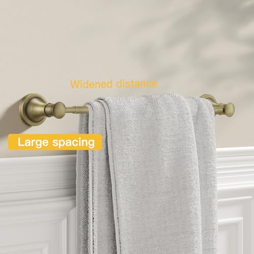 Towel Racks for Bathroom Wall Mounted Bath Towel Bar Antique Brass | Adjustable 16-26 In, Wall Mounted Towel Holder, Stainless Steel, Rustproof, Towel Bar Rod Hanger Hardware Accessories Hotel - color: Antique Brass