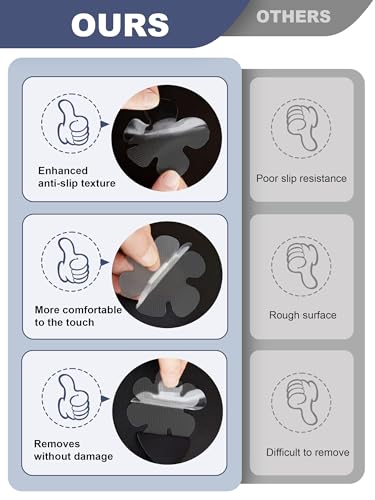 Secopad Bathtub Stickers Non-Slip, 24PCS Safety Shower Treads Adhesive Appliques with Premium Scrape (Gray) - color: Grey