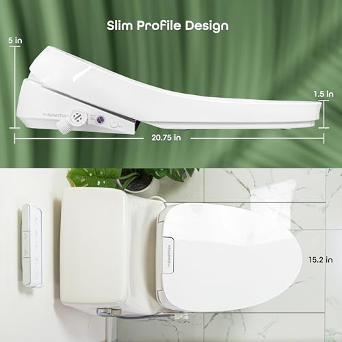 BidetMate 3500 Series Smart Bidet Toilet Seat, Auto Open Lid, Remote | Auto open/close lid, heated seat, unlimited warm-water wash, dryer, self-cleaning nozzle. Remote. Fits elongated toilets.