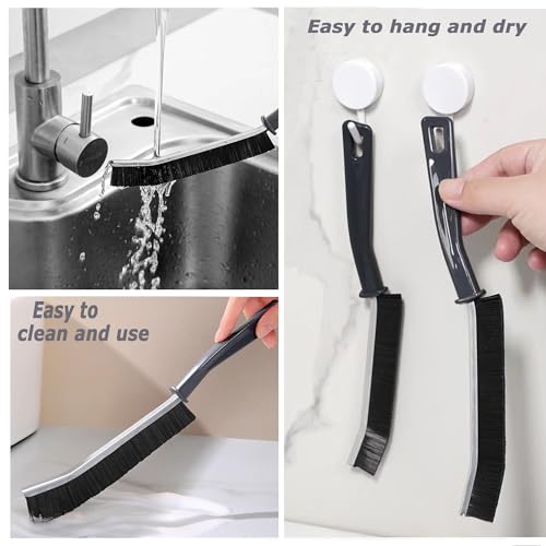 5PCS Hard Bristle Crevice Cleaning Brush, Multifunctional Crevice Cleaning Tool, Gap Cleaning Brush, Crevices Cleaning Brushes for Tight Narrow Spaces, Grout Lines, Sink, Toilet, Household Use