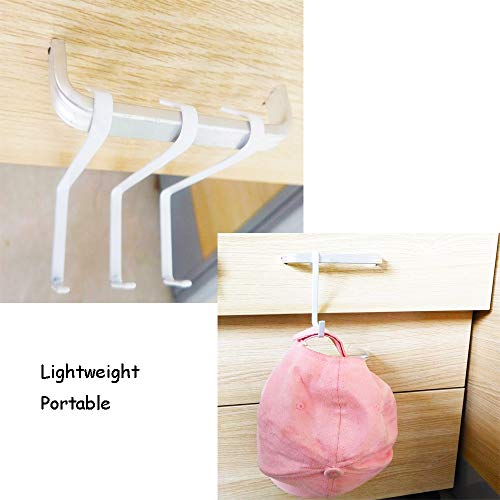 OJYUDD 12 Pack White Smart Over The Door Hook,2 Side Metal Z Hooks,S Hooks for Hanging Coats,Bags,Towels for Bathroom,Kitchen,Office