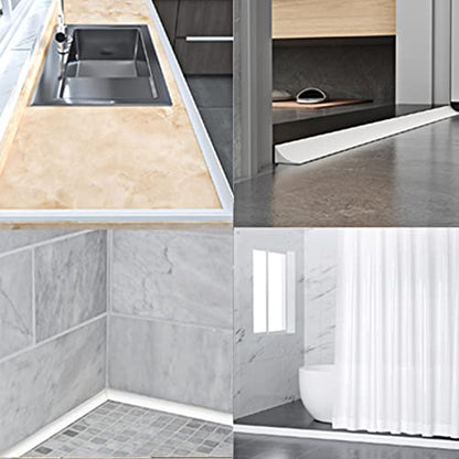 Silicone Shower Threshold Water Dam, Kitchen Sink Splash Guard, Shower Barrier Water Dam(98inch) - color: Gray, style: 98Inch