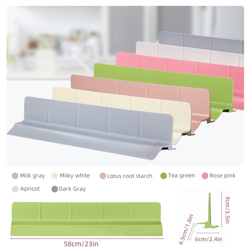 23" Ultra Silicone High Sink Splash Guard, Matcha Green | Released in 2026, Self-Draining Water Splash Guard, for Kitchen Sink&Bathroom&Island, 3.5" Splash Guard, 7 Strong Suction Cup - color: Matcha Green