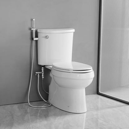 Chrome Bidet Sprayer Set,Handheld Bidet Taps | Attachment for Toilet,Solid Brass,Adjustable Water Pressure,Multi-use Sprayer for Feminine Care,Cloth Diaper & Pet Washing - color: Polished Chrome