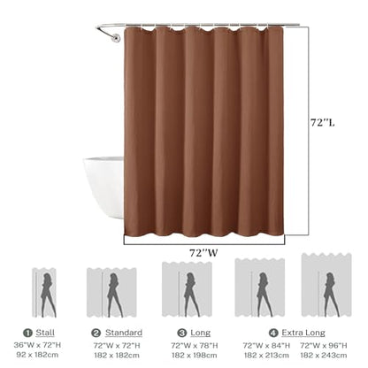 Aiyufeng 3D Textured Terracotta Shower Curtain for Bathroom, Fabric Shower Curtain Soft Cloth & Hotel Spa Quality, Luxury Boho Bathroom Curtains, Machine Washable, Terracotta, 72x72 Inches - color: Terracotta, size: 72"W x 72"L (Pack of 1)