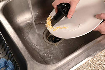 Danco 10768A | Disposal Genie II Garbage Disposal Strainer and Stopper, Kitchen Sink Drain Splash Guard with Food Scraper, Black, 1-Pack - color: Black