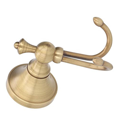 YWBL-WH Wall Towel Hook, Antique Double Clothes Hook 2 Prongs Robe Hook Brass Stainless Steel Wall Mount Vintage Towel Hooks Hangers, Kids Tissue Holders