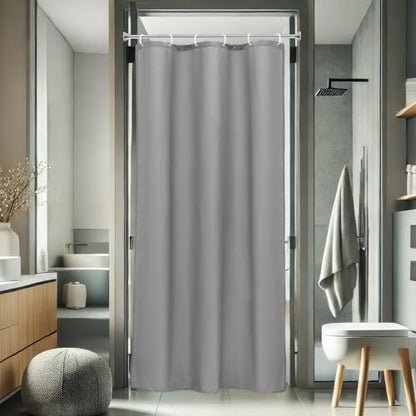 AooHome 36 Width x 72 Height Inch Stall Size Shower Curtain, Fabric Bathroom Curtain for Hotel, Water Repellent, Light Grey - color: Light Grey, size: 36"W x 72"L (Pack of 1)