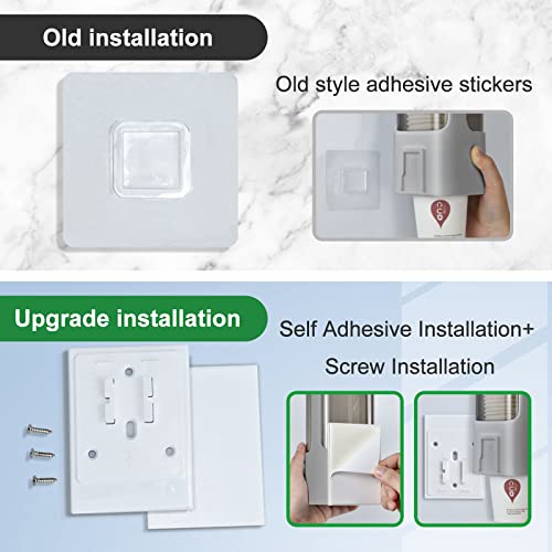 Cup Dispenser, Water Cooler Cup Dispenser for 3oz-5oz Disposable Cups-Grey | Bathroom Cup Holder, Plastic Paper Cup Dispenser with Adhesive/Screw Mount for Office, Hospital, Bathroom - color: Grey