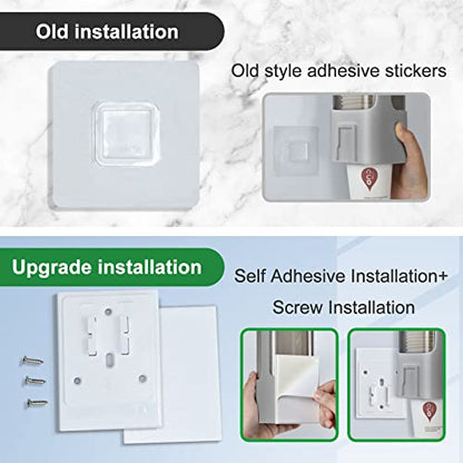 Cup Dispenser, Water Cooler Cup Dispenser for 3oz-5oz Disposable Cups-Grey | Bathroom Cup Holder, Plastic Paper Cup Dispenser with Adhesive/Screw Mount for Office, Hospital, Bathroom - color: Grey