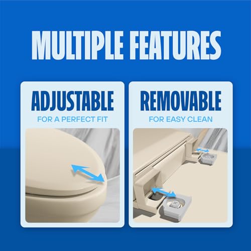 Highcraft B4TSPE Elongated Plastic Toilet Seat Slow Close ? Easy Remove, Bone - color: Bone, size: Elongated Plastic