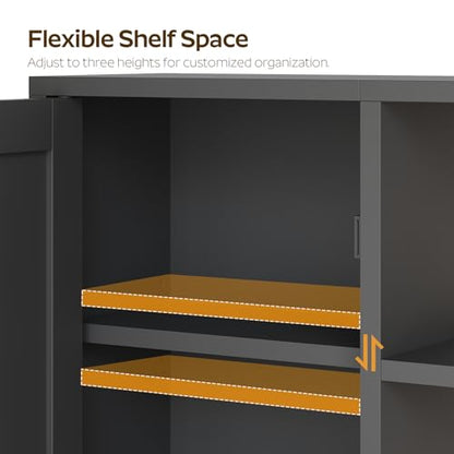 Medicine Cabinet, Bathroom Wall Cabinet with Towel Bar, Adjustable Shelf and Open Partition, Over The Toilet Storage Cabinet, for Bathroom, Laundry Room, Living Room, Kitchen, Black - color: Black