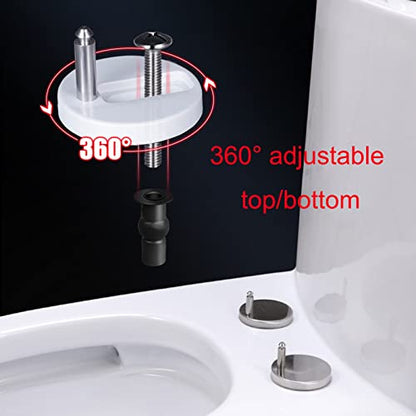 Quick Release Toilet Seat with Soft Close Mechanism, Universal Bathroom Toilet Lid with Removable Hinges, U Shape