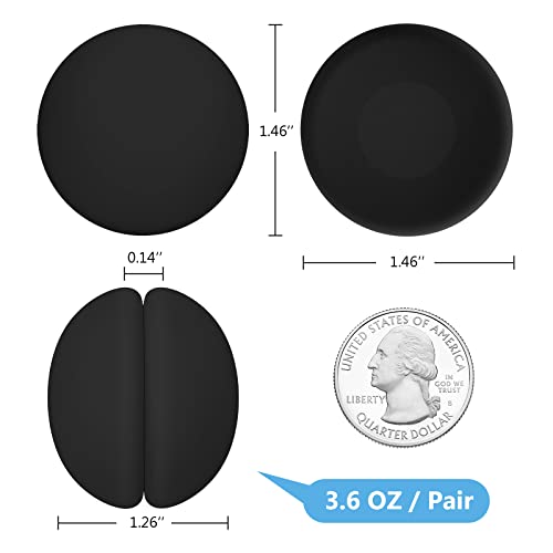 VANZAVANZU 3 Pairs Shower Curtain Weights, Silicone Wrapped Magnets, Heavy Duty Magnets Prevent Curtain Liner from Blowing, Rust-Free, Black - color: Black, size: 1.2"W x 1.2"L (Pack of 3)