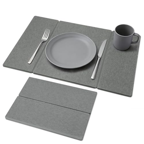 Stone Drying Mat for Kitchen Counter, Quick-Drying Dish Drying Mat | Foldable, Highly Absorbent, Suitable for Use In Kitchens and Bathrooms Stone Bath Mat, Size 23.6"×15.4" (Dark Gray)