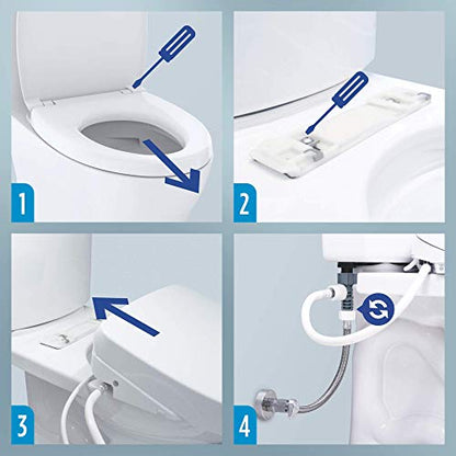 TOTO® WASHLET® C5 Electronic Bidet Toilet Seat with PREMIST and EWATER+ Wand Cleaning, Elongated, Cotton White - SW3084#01 - size: C5 Elongated